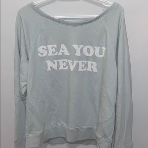 Pink “sea u never” sweater